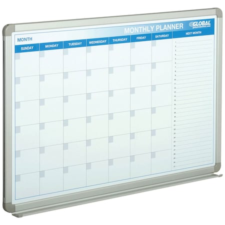 GLOBAL INDUSTRIAL 36W x 24H Magnetic Dry Erase Calendar Board 695525